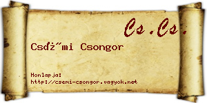 Csémi Csongor névjegykártya